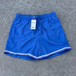 BATHER | NWT Men Swim Trunks M Blue Maximalism Retro Beachwear Recycled Floral